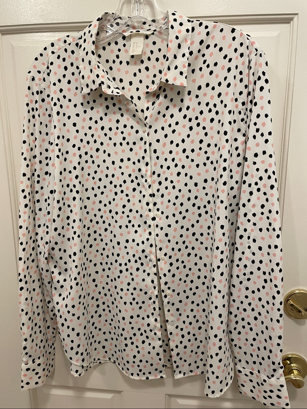 H&M poly dot print shirt size 12